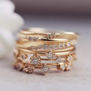 rose gold diamond ring