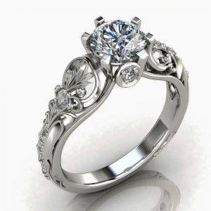 detailed diamond ring