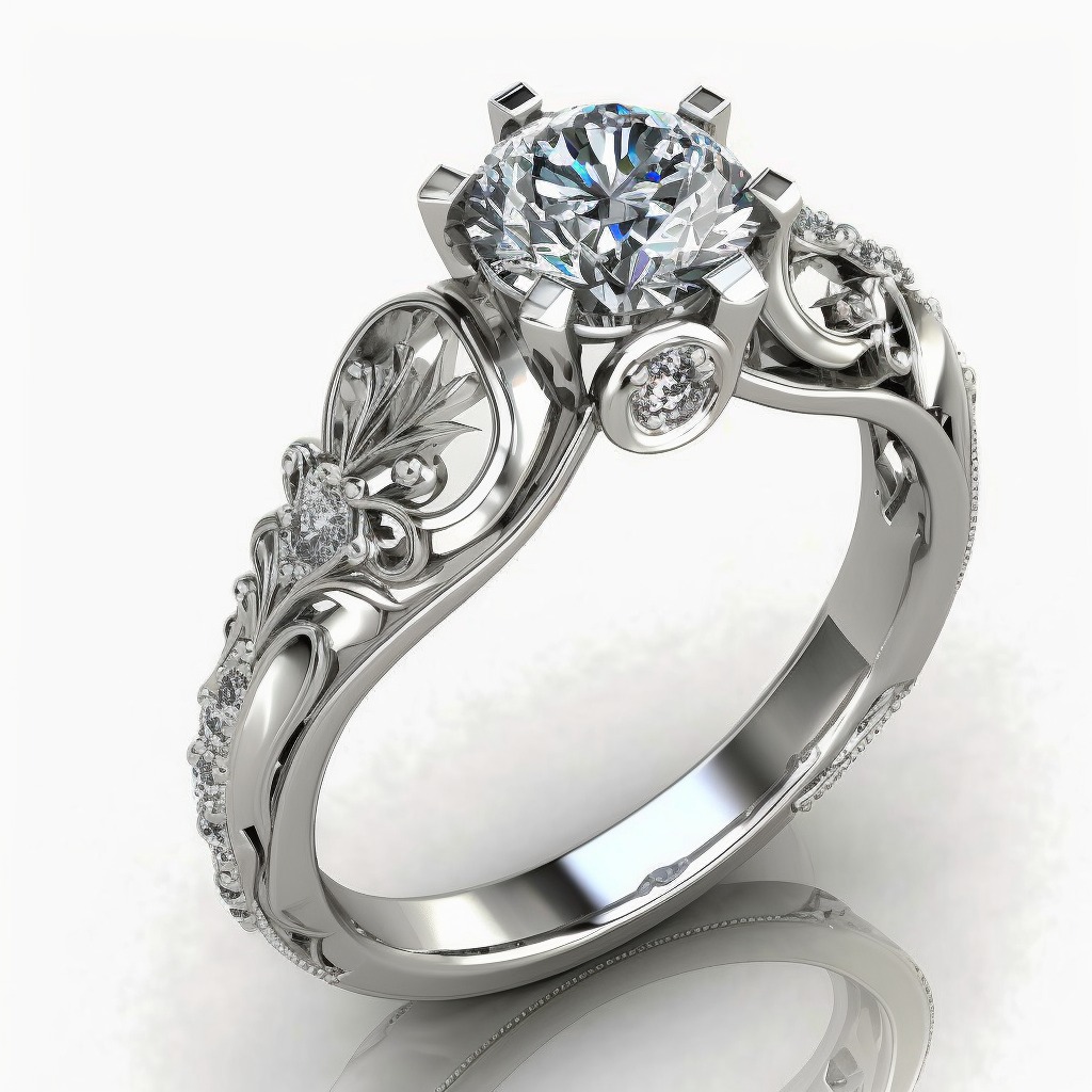 detailed diamond ring