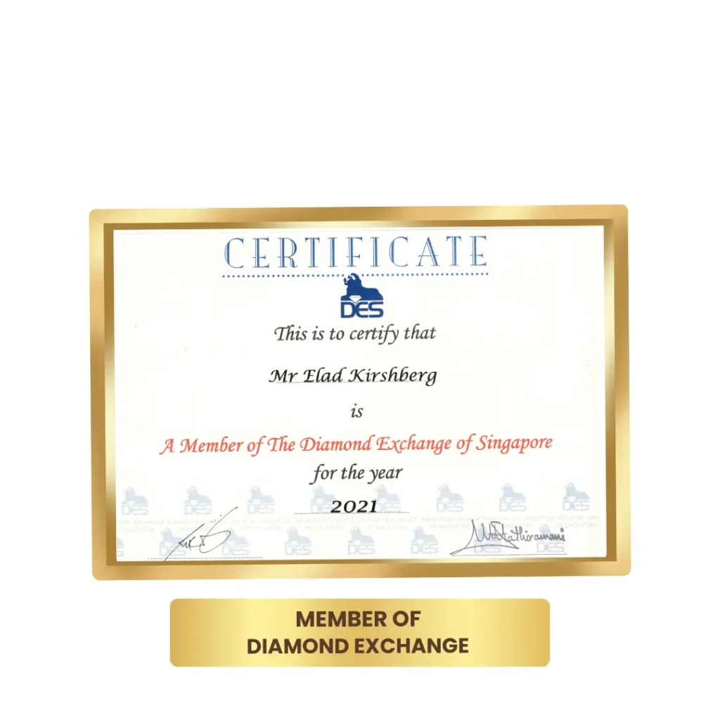 diamond exchange certificate